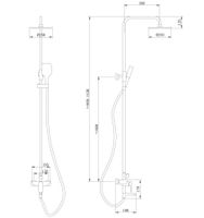 Товар: Душевая стойка ABBER Weiss Insel AF8016NB с изливом, черная матовая - фото 3 Душевая стойка ABBER Weiss Insel AF8016NB с изливом, черная матовая — фото 3, Душевые стойки