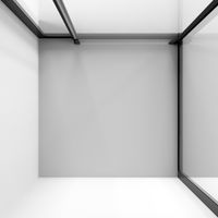 Душевое ограждение Niagara Nova NG-6833-34ВLACK (90х90х195) квадрат,черный матовый,двери раздвижные,стекло прозрачное,1 место NG-6833-34BLACK — фото 6, Квадратные душевые уголки