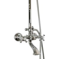 PRESTIGE Душевой настенный гарнитур (см-ль д/ванны/колонна ARCO/верхний душ/шланг/ручной душ), хром 32791 — фото 5, Душевые гарнитуры