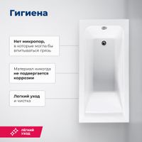 Акриловая ванна Aquanet Bright 155x70 (с каркасом) арт-00239666 — фото 7, Акриловые ванны