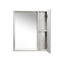 Зеркало со шкафом VIANT БЕРЛИН 60 подвесное цемент арт-VBER60C-ZSH — фото 1, Зеркальные шкафы в ванную