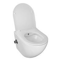 Унитаз подвесной c функцией биде Azario Allegro 360х490х360 безободковый, встроенный смеситель, крышка с сиденьем микролифт арт-AZ-3105B — фото 1, Подвесные унитазы