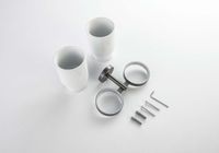 AQ4617BGM БЕТТА стакан с держателем двойной, оружейная сталь — фото 2, Стаканы для зубных щеток