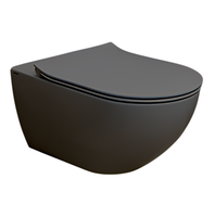 Товар: Унитаз HATRIA CENTRICA A0Y9DE08 подвесной безободковый слив Vortex цвет антрацит матовый - фото 1 Унитаз HATRIA CENTRICA A0Y9DE08 подвесной безободковый слив Vortex цвет антрацит матовый — фото 1, Подвесные унитазы