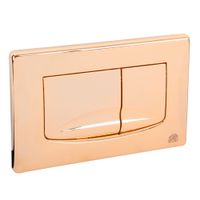 RIVER DUAL Клавиша двойная универсальная h165x245 мм.(пластик), золото 20467 — фото 1, Кнопки смыва