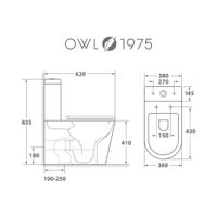 Товар: Чаша унитаза-компакта напольного безободкового OWL Vind Cirkel-G с сиденьем DP микролифт, система смыва Торнадо арт-TOWLT190303 - фото 6 Чаша унитаза-компакта напольного безободкового OWL Vind Cirkel-G с сиденьем DP микролифт, система смыва Торнадо арт-TOWLT190303 — фото 6, Напольные унитазы