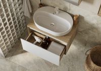 Столешница ЛИБЕРТИ 70, дуб эльвезия 1A281203LYC70 — фото 8, Столешницы под раковину