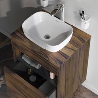 M8F-FUX0601OF-WCC10450WG Func, база с 1 ящиком 60 см, дуб текстурированный, комплект со столешницей — фото 1, Тумбы под раковину