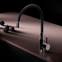 F85B07602 X-Joy S, смеситель для кухни с гибким изливом, черный/хром — фото 8, Смесители для кухни