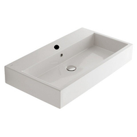 Раковина GLOBO STONE подвесная цвет белый арт-SCQ911BI — фото 1, Раковины накладные