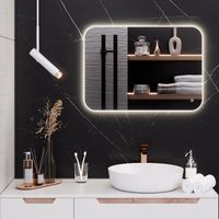 Зеркало с LED-подсветкой MILAN (50*70) /AQUA DE MARCO MIL50/70 — фото 5, Зеркала в ванную комнату