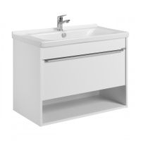 Тумба-умывальник ХОУП 80, 1 ящ., подвесная, белый матовый (под раковину МИРАНДА 80) 1A287301HP2B0 — фото 1, Тумбы под раковину