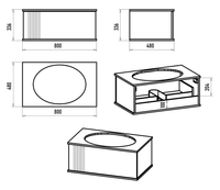 Тумба под раковину арт-SAV-09080-0301Я — фото 5, Тумбы под раковину