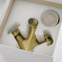 PRESTIGE См-ль д/биде, донный клапан "click-clack", бронза арт-31603 — фото 8, Смесители для биде