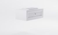 Тумба Классик 90см 1ящ белый мат., раковина Ретро бел глянц, столешница Solid белый мат. арт-4631177715594 — фото 3, Тумбы с раковиной