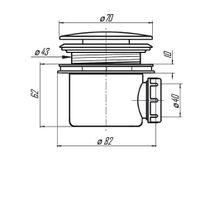 Сифон для душ.поддона 1 1/2**50/60 хром, клик-клак (Е410CL) (Е450CL) арт-Щ0000012875 — фото 2, Сифоны для поддонов