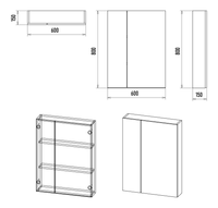 Товар: Зеркальный шкаф арт-Э-Аур02060-01 - фото 7 Зеркальный шкаф арт-Э-Аур02060-01 — фото 7, Зеркальные шкафы в ванную