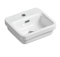 Раковина SIMAS EVOLUTION подвесная с одним отверстием цвет белый EVO14 — фото 1, Раковины подвесные