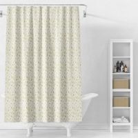 Штора для ванной комнаты Splenka S381.1808, желтый/белый — фото 1, Шторы для ванной