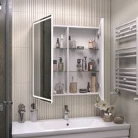 Зеркальный шкаф VIGO Geometry Classic 80 подвесной белый (118) — фото 5, Зеркальные шкафы в ванную