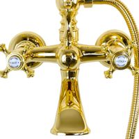 PRESTIGE См-ль д/ванны внешний плоский излив, бронза 32450 — фото 4, Смеситель для ванны