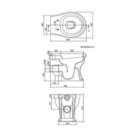 Унитаз Scarabeo Castellana напольный приставной цвет белый с антибактериальным и грязеотталкивающим покрытием BIOKER арт-5306 BK — фото 3, Напольные унитазы