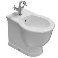 Биде GLOBO PAESTUM Напольное приставное с одним отверстием цвет белый PA026BI — фото 1, Биде напольные