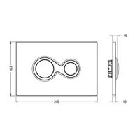Клавиша смыва Artceram Monet для унитаза цвет белый арт-701.000.05 — фото 2, Кнопки смыва