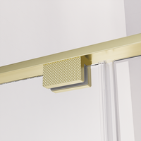 Душевая дверь распашная Veconi Premium Alassio G, 1300х2000, брашированное золото, стекло прозрачное осветленное AL-130-00-G-C4 — фото 5, Распашные душевые двери