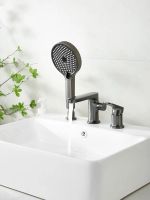 Смеситель на борт ванны BELZ , оружейная сталь арт-B66713-3 — фото 4, Смесители на борт ванны