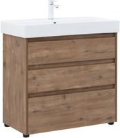 Тумба под раковину Aquanet Nova Lite 85 дуб рустикальный (3 ящика) арт-00302477 — фото 10, Тумбы под раковину