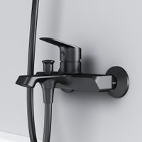 F8F10022 Func, смеситель д/ванны/душа, черный — фото 3, Смеситель для ванны