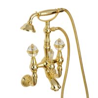 CRISTALIA См-ль д/ванны внешний, ручки CRYSTAL, золото 27181 — фото 1, Смеситель для ванны