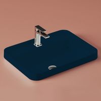 Раковина Artceram Fuori Scala встраиваемая сверху/накладная на консоль с одним отверстием цвет Blue notte TFL034 36 00 — фото 1, Раковины встраиваемые сверху