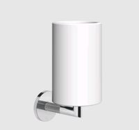 Стакан, Gessi, Ingranaggio, одинарный, ширина, мм-75, глубина, мм-107, высота, мм-171, ёмкость, мл-300, настенный, материал стакана-керамика белая (Neolite), материал держателя-металл, крепления в комплекте, цвет-хром арт-63807.031 — фото 2, Стаканы для зубных щеток