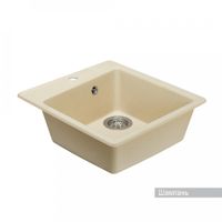 Мойка для кухни Парма 510x470x175 мм, квадратная, шампань 1A713032PM290 — фото 2, Кухонные мойки