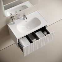 Тумба подвесная SANCOS Code 785х453х400, c одним ящиком оснащенным доводчиками, цвет белый , арт. арт-CD80W — фото 2, Тумбы под раковину