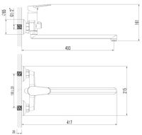 Смеситель AZARIO CASTELO для ванны с ручным душем, керамический картридж, хром арт-AZ-VJC138274C — фото 5, Смеситель для ванны