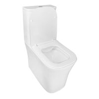 Унитаз-компакт Azario ANTEO SQUARE 385х630х820 напольный, безободковый, с быстросъемным сиденьем микролифт арт-AZ-1218A — фото 2, Напольные унитазы