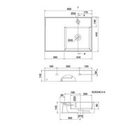 Раковина Scarabeo TEOREMA 2.0 подвесная или накладная с переливом с одним отверстием цвет белый с антибактериальным и грязеотталкивающим покрытием BIOKER арт-5117 BK — фото 3, Раковины подвесные