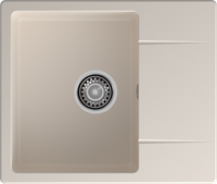 GRANFEST Мойка URBAN 258L 1-чаша+крыло 580*490мм белый арт.GF-UR- арт-258L белый — фото 2, Кухонные мойки