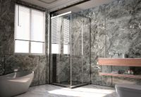 Душевой угол Veconi Premium Trento PTC-20CH, 1100Х800x2000, хром, стекло прозрачное PTC20-CH-11080-01-C4 — фото 1, Квадратные душевые уголки