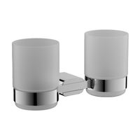 Стакан для ванной комнаты двойной BELZ , хром арт-B90608 — фото 1, Стаканы для зубных щеток