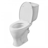 Унитаз-компакт "Воротынский" косой выпуск, с кнопочной арматурой и сиденьем, крап на белом SANTERI 1P4017S0100BF — фото 1, Напольные унитазы