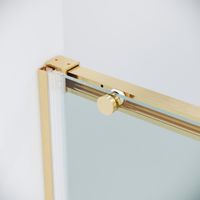 Дверь в нишу Grossman Galaxy 100.K33.01.100.32.00 (100х195) золото сатин,стекло прозрачное,раздвижная, 1 место — фото 7, Раздвижные душевые двери