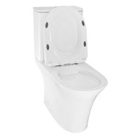 Унитаз напольный Azario FRETTA ROUND 650x340x790 безободковый, в комплекте прямым сиденьем микролифт арт-AZ-7121A — фото 3, Напольные унитазы