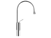 Смеситель для раковины, Gessi, Goссia, тип открывания воды-однорычажный, отверстия для монтажа-1, высота, мм-523, вынос излива, мм-244, тип излива-высокий, тип подводки-гибкая, стандарт подвода воды-3/8", цвет-черный XL, с радиусом излива -125 арт-33609.299 — фото 2, Смесители для раковины