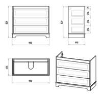 Тумба под раковину арт-П-Лар-07100-01-3Я — фото 5, Тумбы под раковину