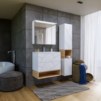 Товар: Зеркальный шкаф Бриклаер КРИСТАЛЛ 75 см, белый 4627125415999 - фото 3 Зеркальный шкаф Бриклаер КРИСТАЛЛ 75 см, белый 4627125415999 — фото 3, Шкафы для ванной