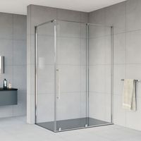 Душевой уголок Arno VSR-1A1013CL, 1300*1000, хром, стекло прозрачное — фото 3, Прямоугольные душевые уголки